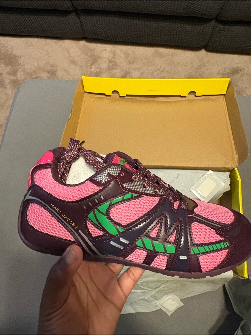 Marc Jacobs Pink, Green and Plum Women's Athletic Sneaker
